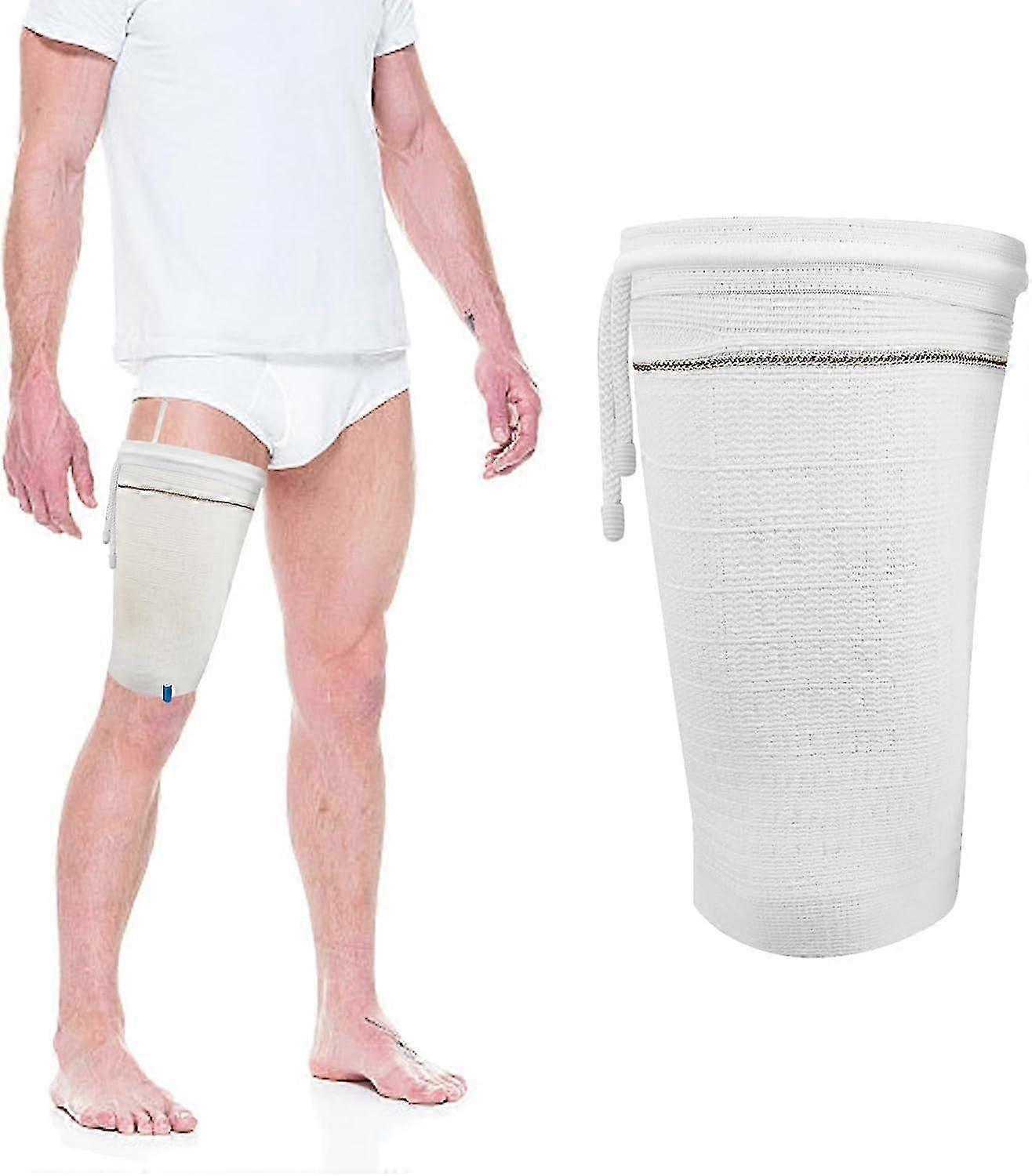 Catheter Leg Bag Holder, Catheter Bag Holder with Adjustable Strap, Fabric Catheter Stabilization Device,Urine Drainage Bag Cover for Wheelchairs