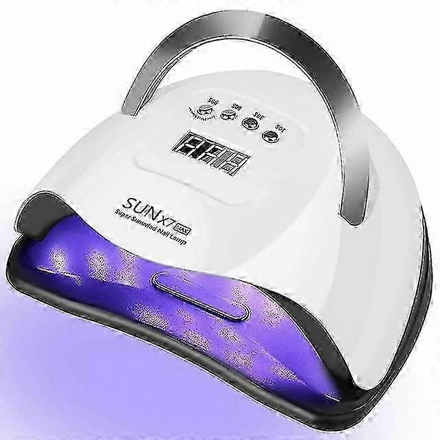 360W UV LED Nail Lamp 57 LED 4 Timer with Motion Sensor Memory Function Removable for Gel Nails Home Salon