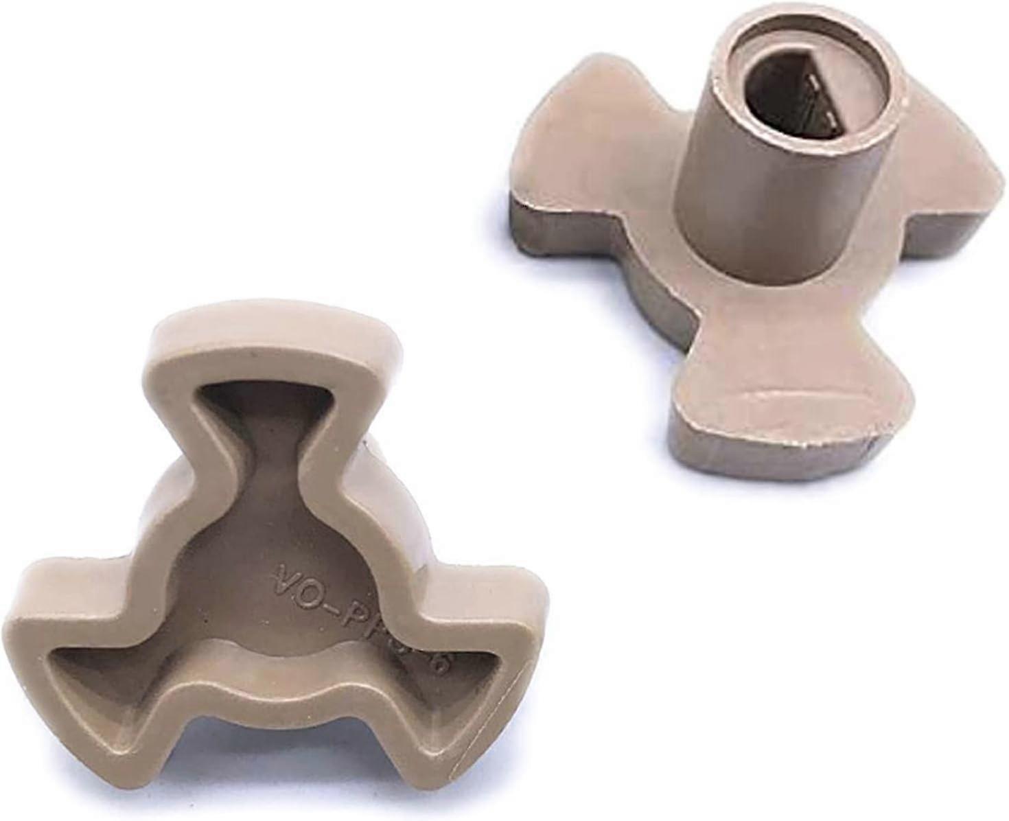 Microwave Turntable Coupler Replacement, 0.59" Shaft with Roller Guide Support for Glass Tray Drive