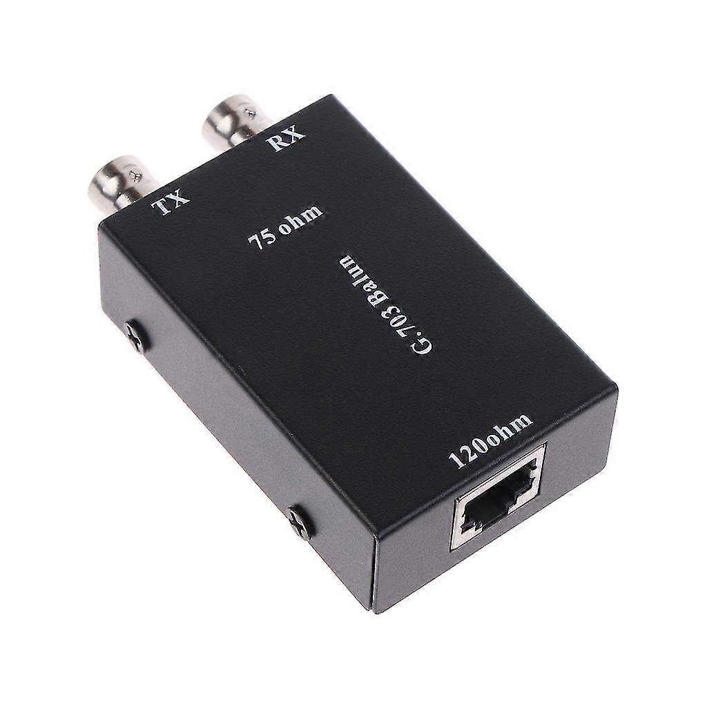 BNC-zu-RJ45-Balun-Sender, 75Ω-120Ω-Impedanzkonverter, Balance-Unbalance-Signaladapter