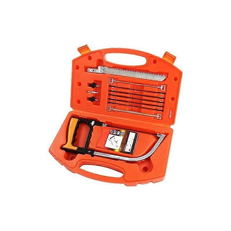 Multi-Function Tool For Home Diy, Universal Hand Saw Kit 12 In 1 Adjustable Blade Ergonomic Grip, Compact Design High Speed Steel Multi Blades Set,