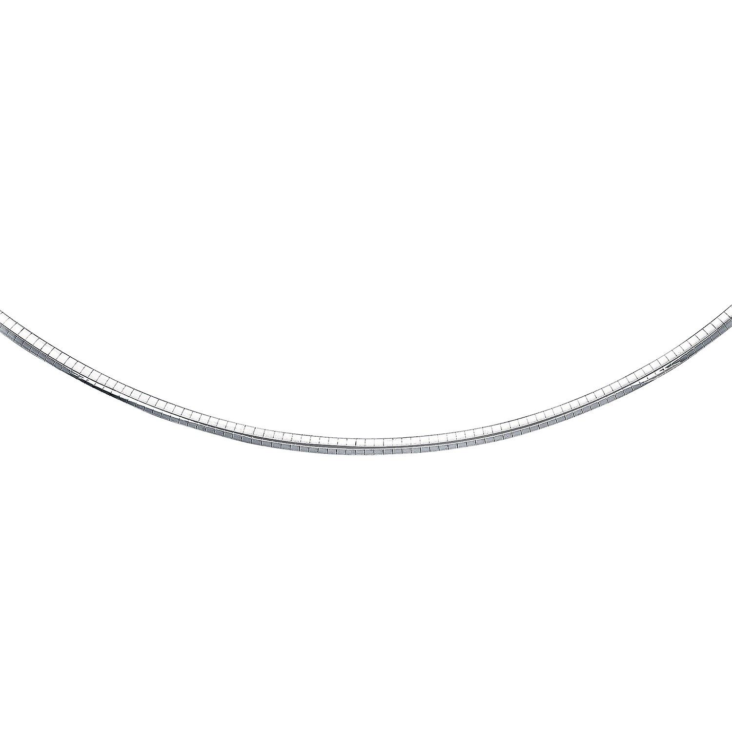 14k White Gold Chain in a Classic Omega Design (4 mm)