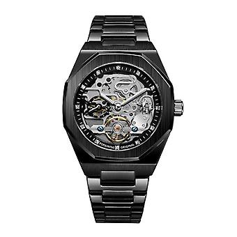 Forsining Mechanical Stainless Steel Luxury Watch for Men - Business Fashion Wristwatch Black