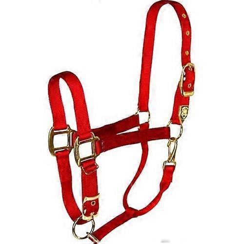 Hamilton Adjustable Chin Halter W/Snap, 1 / Small,Red