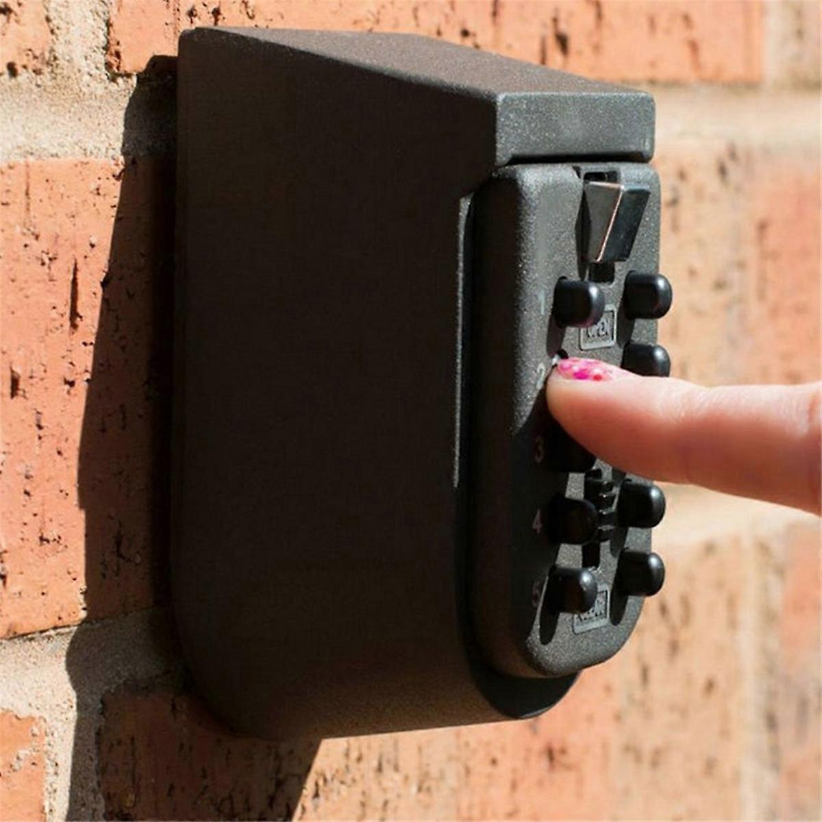 Wall Mounted Key Safe Box - Weatherproof 10-Digit Combination Lock
