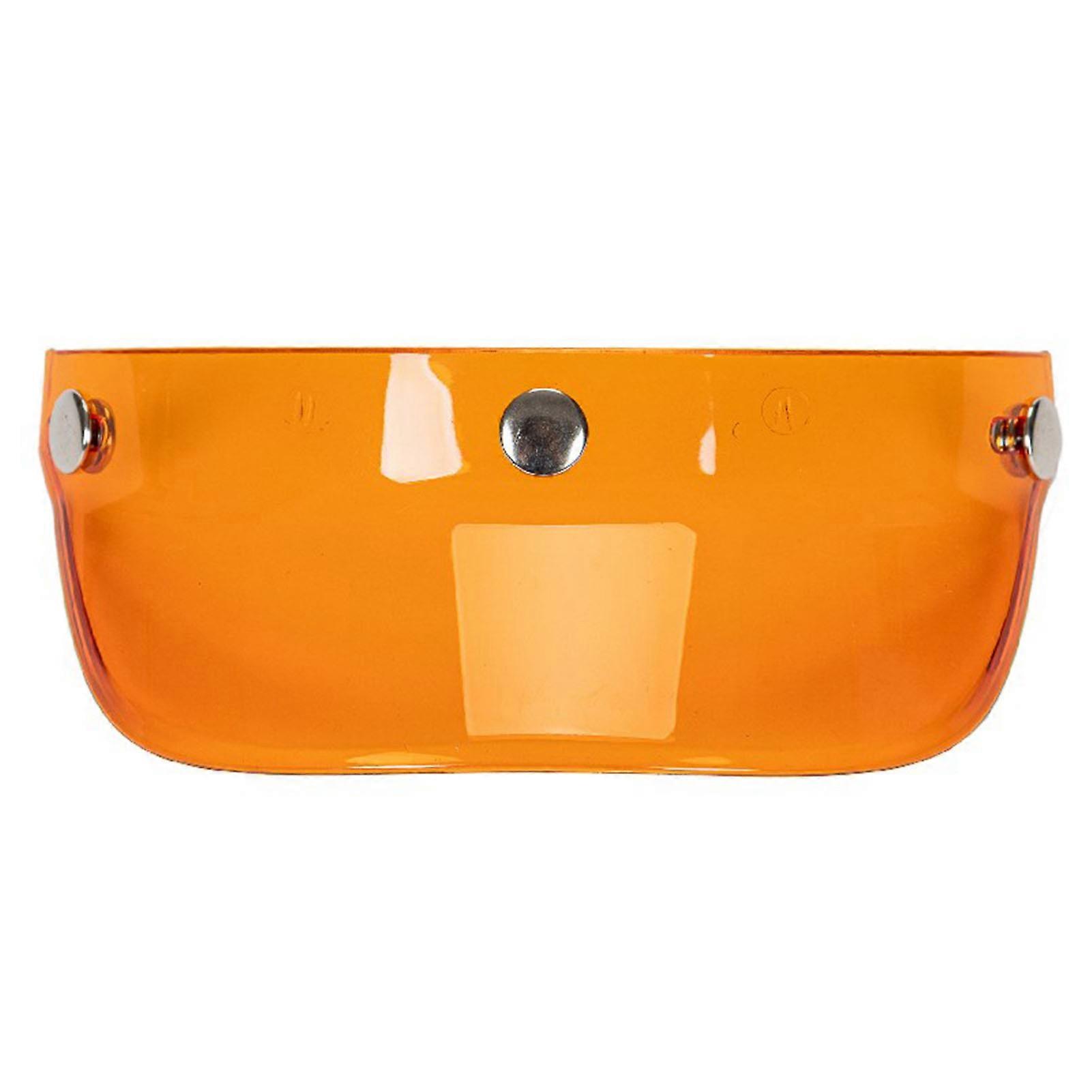 Universal 3 Snap-Button Visor Flip Up Wind Shield for Open Face Motorcycle Helmet