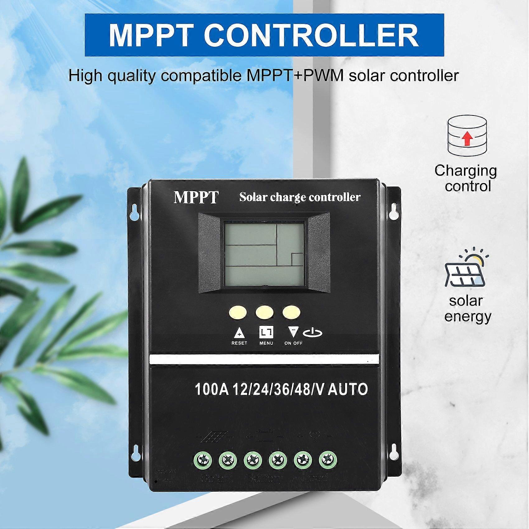 PWM 100A 12V 24V 36V 48V AUTO Solar Panel Charge Controller