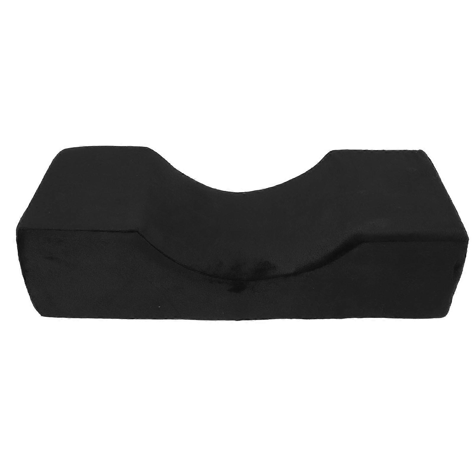 Salon Eyelash Extension Neck Pillow U Shaped Comfortable Velvet Memory Foam Pillow Protect Neck for Lash Extension Grafting Make Up Black