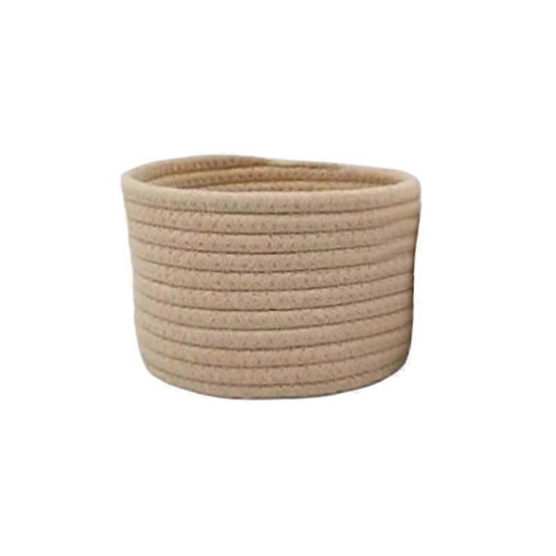 Handmade Woven Cotton Rope Woven Storage Basket Desktop Organizer Sundries Toys Comestics Keys Snacks Box Sundries Organizer