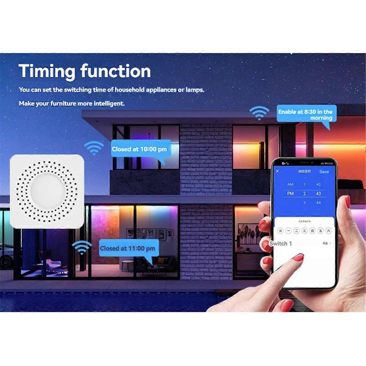 Zigbee ترحيل التبديل وحدة 5A 4 قنوات AC100-240V العمل