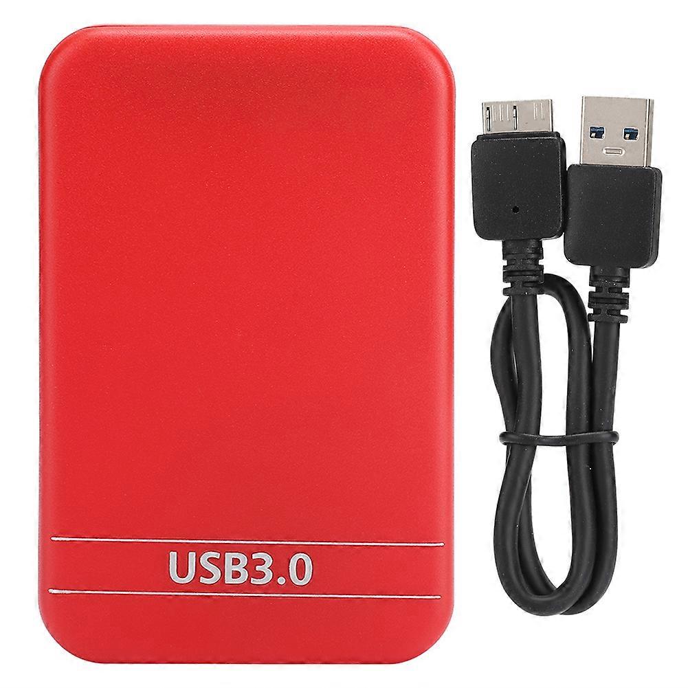 2.5in Drive Case Portable Ultra Thin SSD Enclosure with USB 3.0 Interface for Laptop Drive(Red ) (Not Inclube Hard Disk)