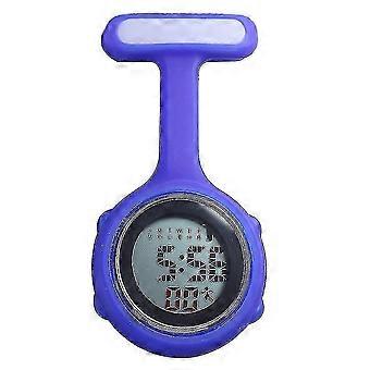 Multifunctioneel elektronisch verpleegkundig horloge siliconen verpleegstershorloge lichtgevend alarm chronograaf horloge digitaal horloge blauw
