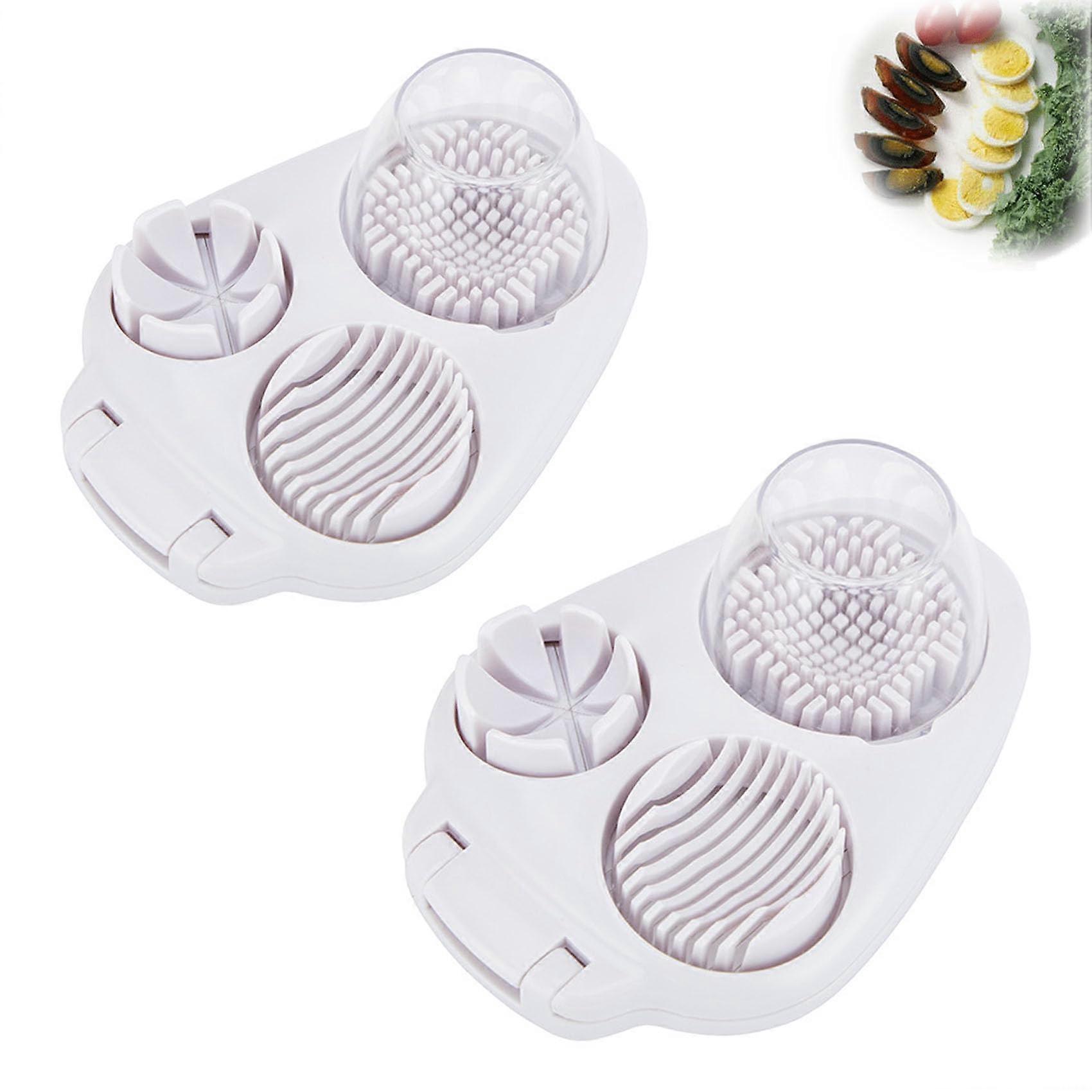 2 Piece Stainless Steel Egg Slicer Hard for Boiled Eggs and Cherry Tomato