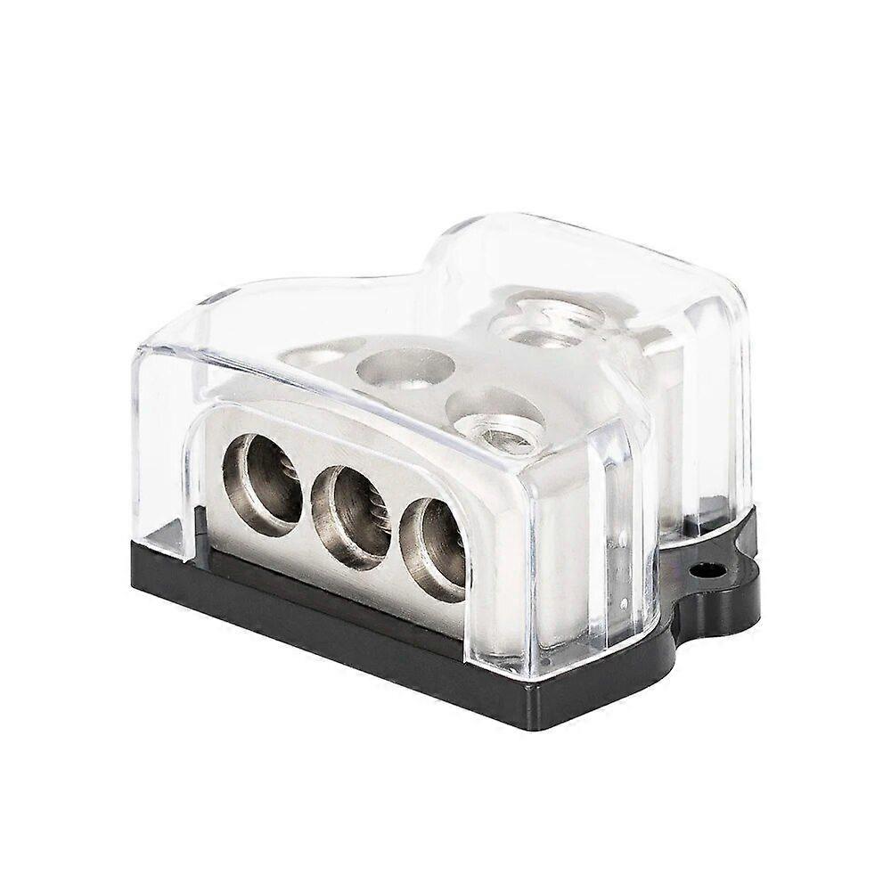 3 Way Power Distribution Block 1x 0 Gauge in 3X 4 Gauge Out Amp Power Distribution Ground Distributor Connecting Block for Car