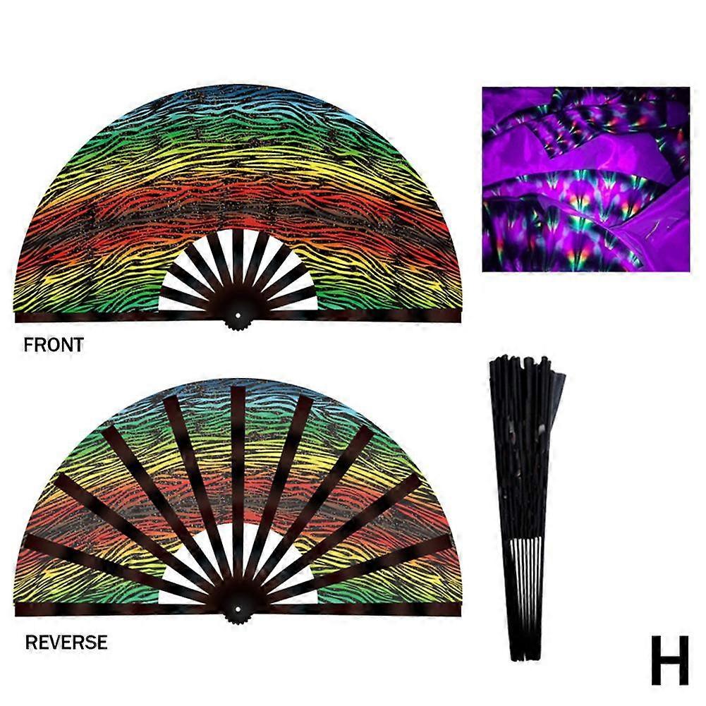 Boots On The Ground Hand Fan, Clack Fans For Line Dancing, Large Holographic