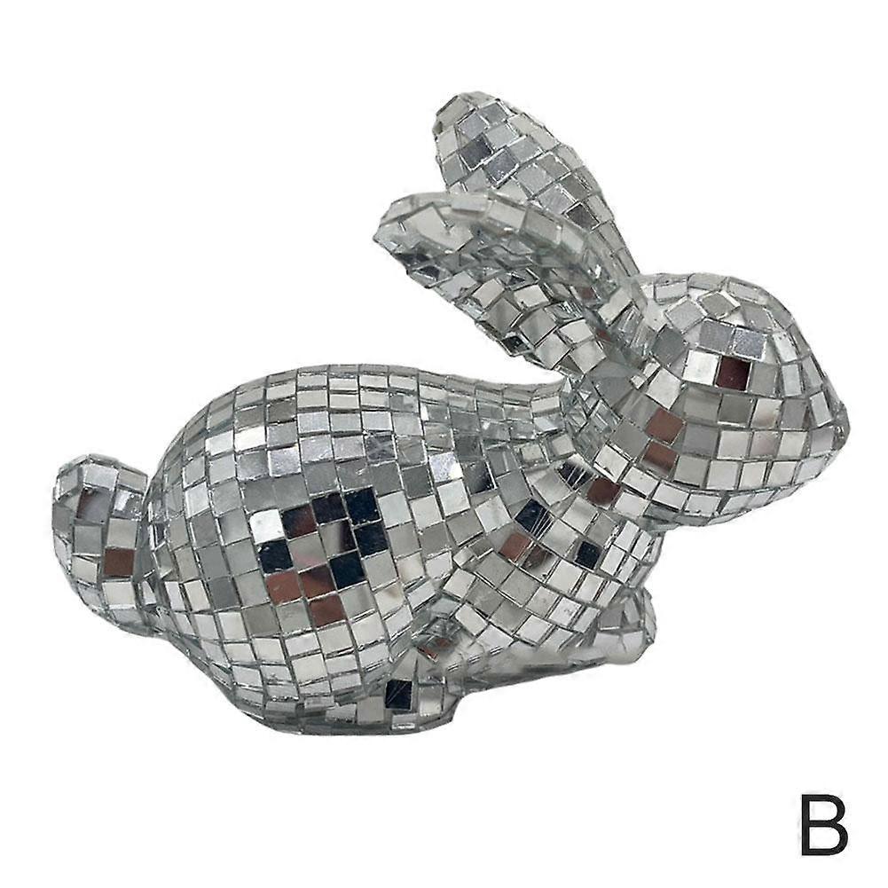 Easter Silver Disco Bunny Table top Decor, 8.5 in