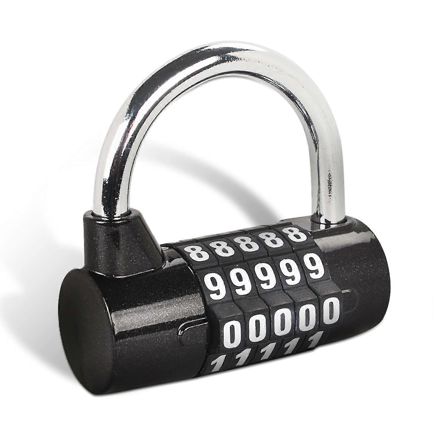 Combination Lock Gym Padlock Replaceable Combination Lock For School Lockers Tool Boxes Fences Black 1 Pack