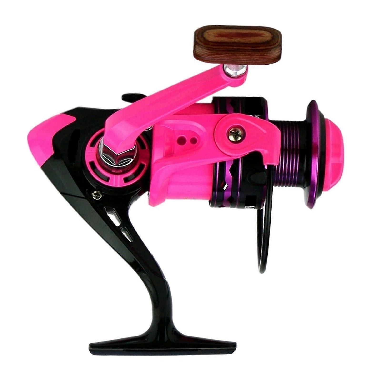 Pink Fly Fishing Reel 6000 Series High Speed Ratio All Metal