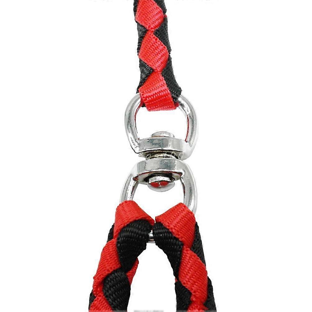 Tie Out Cables for Dogs Dual Dog Lead No Tangle Red/Black High-Pull Capacity Long-Lasting Material Comfortable Handle Suitable for Small to Medium