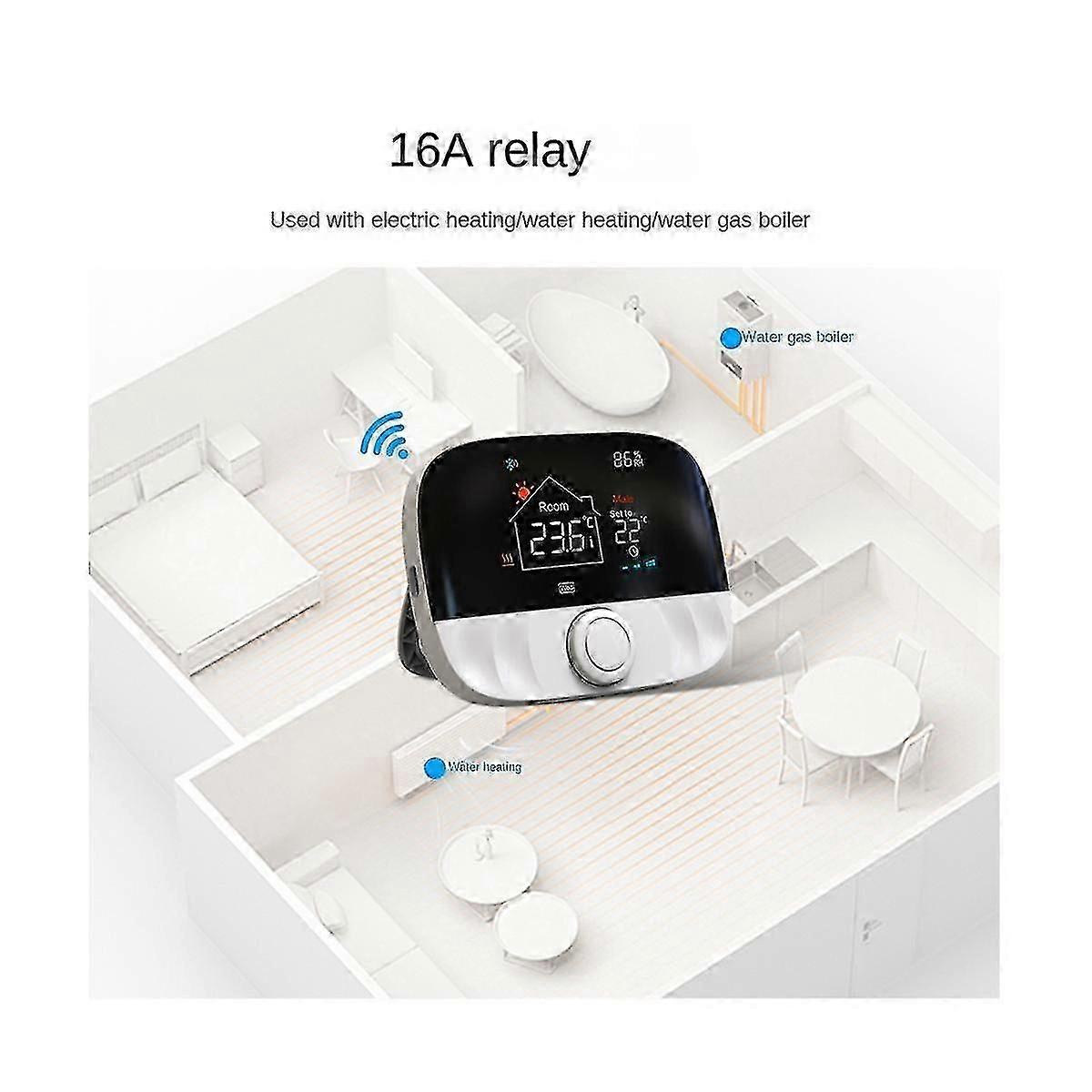 Smart Tuya Thermostat Wifi Rf Lcd Screen Controller Suitable For Underfloor Heating Gas Boiler Supp
