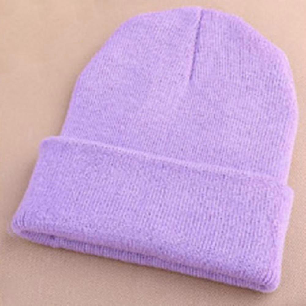 Mode gestrickte Neon Beanie elastische Winter warme Hüte