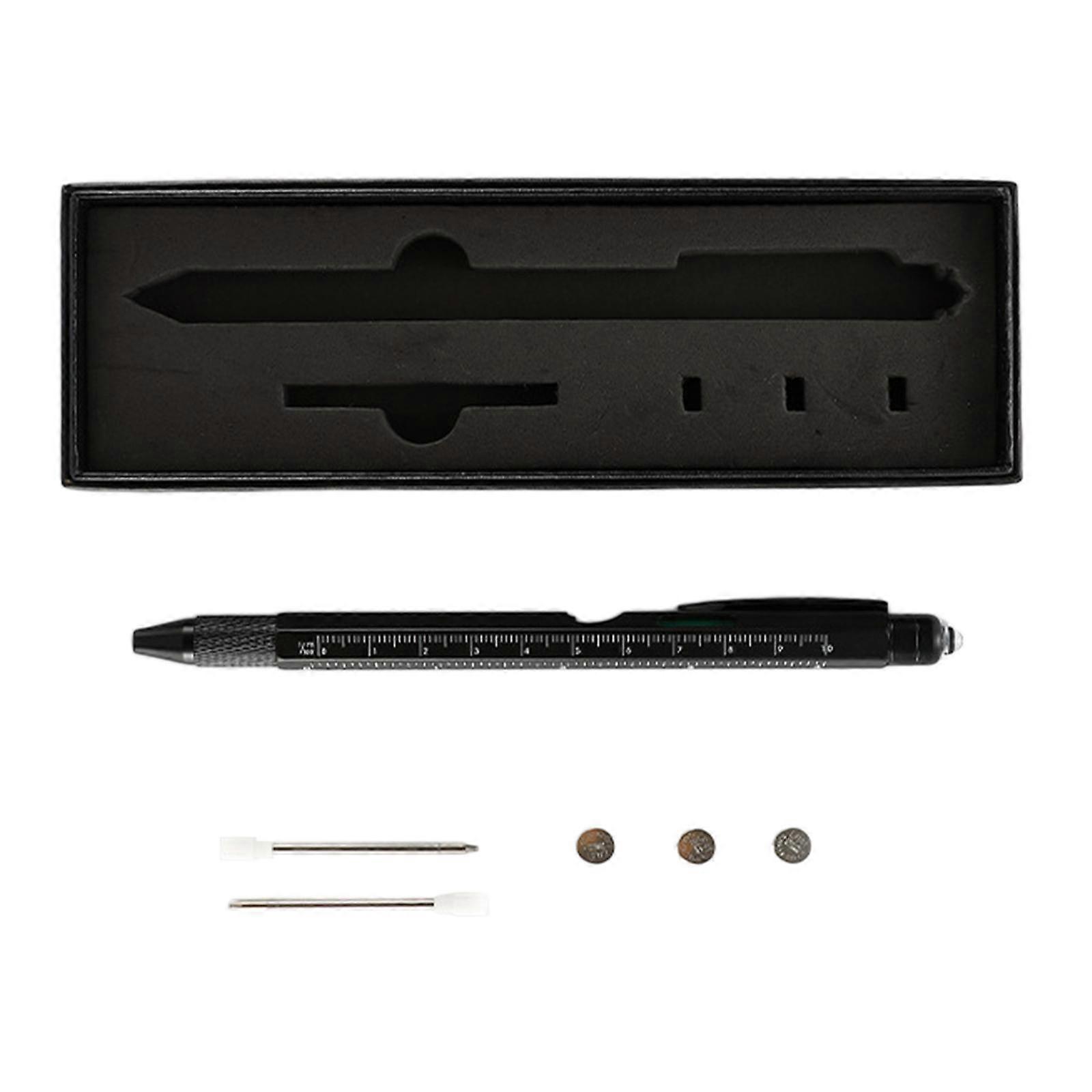 Multitool Pen Ballpoint Pen Screwdriver with LED Light Ruler for Father