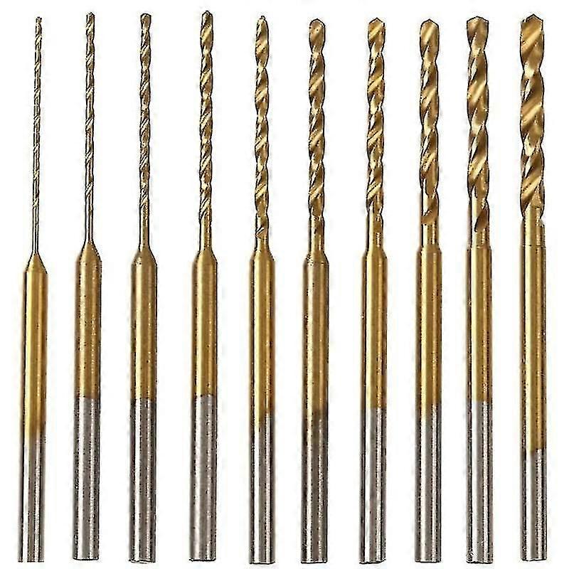 Micro Twist Drill Bit Set - 10Pcs 0.6mm-2.2mm Tiny Drill Bit 2.35 Shank HSS Mini Engraving Drill Bits Hole Drilling Tool