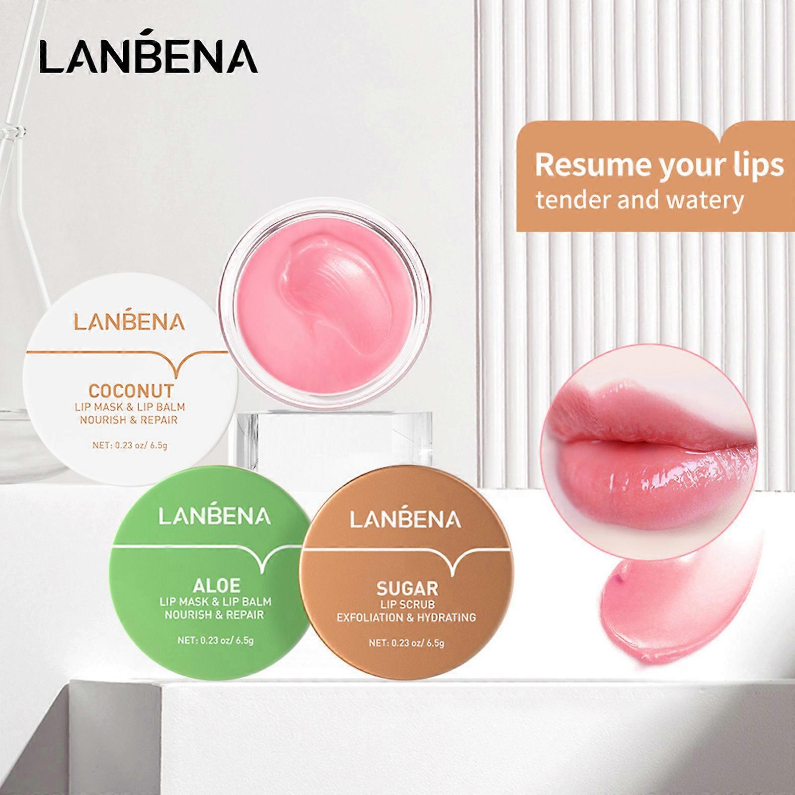 LANBENA Mask 6.5g Moisturizing Hydrating Fading Lines Softening and Removing Dead Skin Brightening Lip Color
