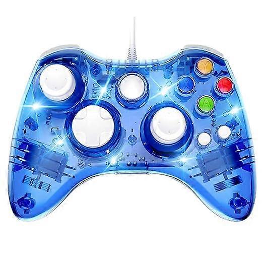 USB Wired Gaming Controller Joypad Gamepad for Microsoft Xbox 360 (Blue)