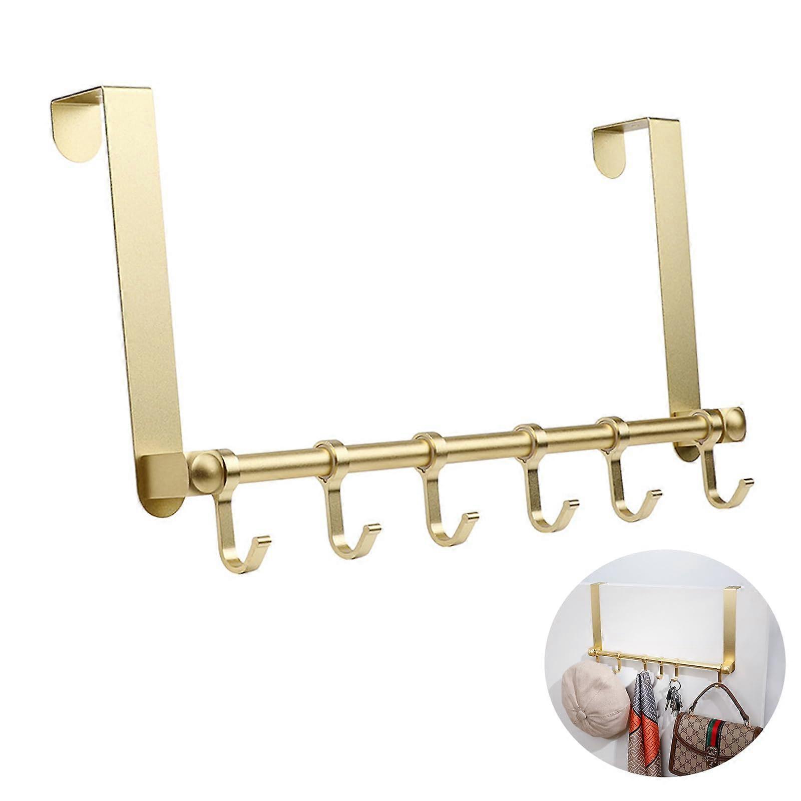 Gold Over The Door Hooks Adjustable, for Bathroom, Bedroom  Front Door