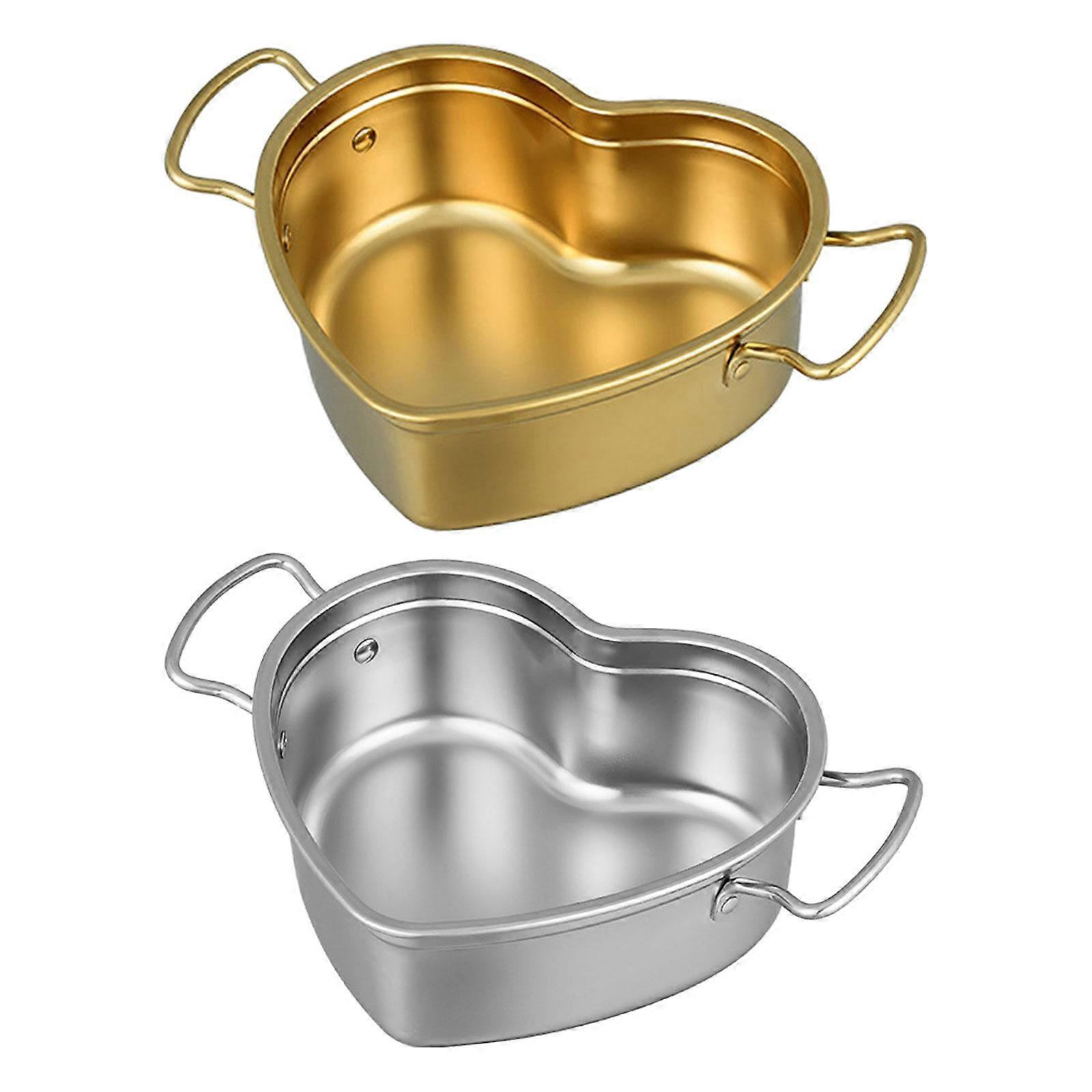 High-quality Stainless Steel Saucepan in Heart Shape for Culinary Creations