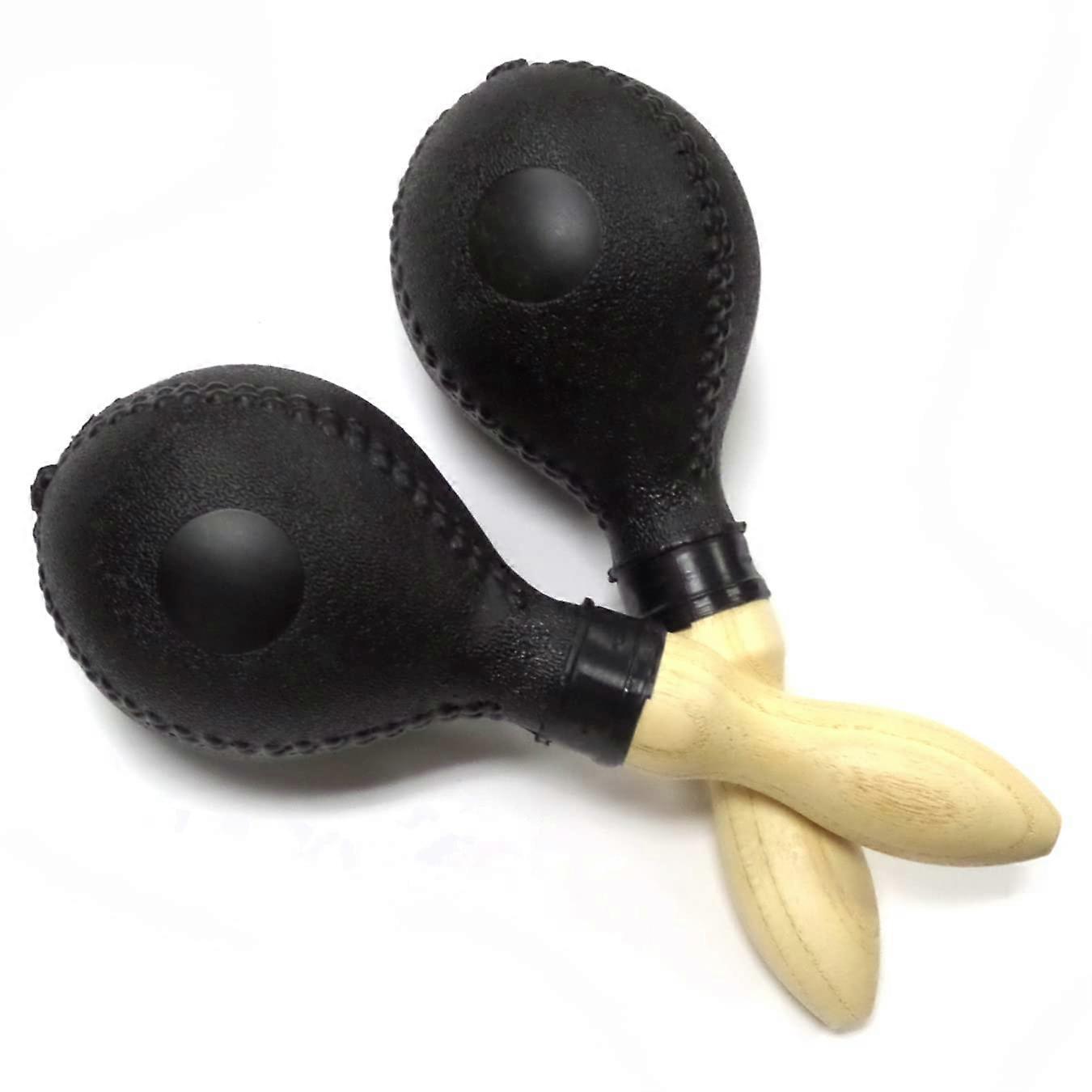 Latin Rhythm Black Shell with Hard Rock Wood Handles, inch (LP288)