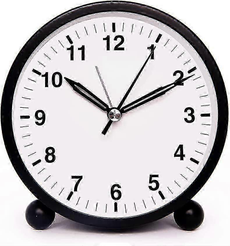 Alarm Clocks Bedside Non Ticking Battery Powered Table Clocks Luminous Small