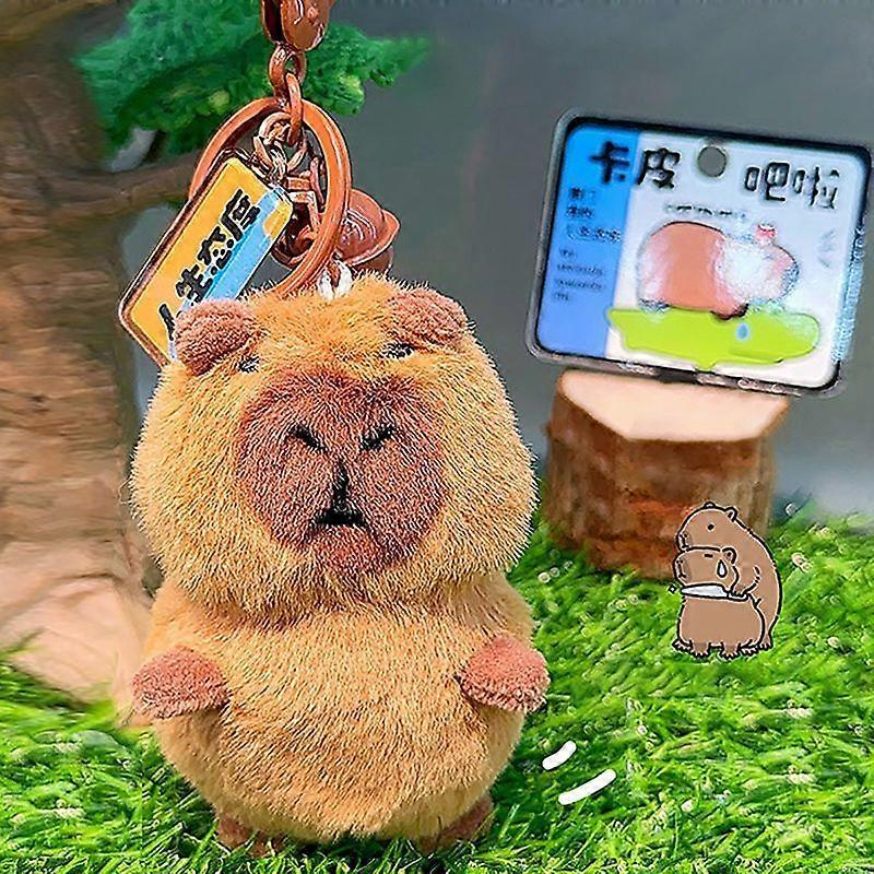 Capybara Plush Doll Animal Capybara Plush Doll Bag Pendant Key Chain Backpack