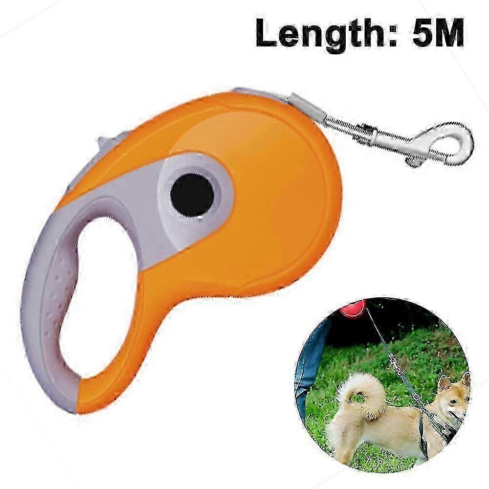 Classic 5m Retractable Dog Leash(orange)