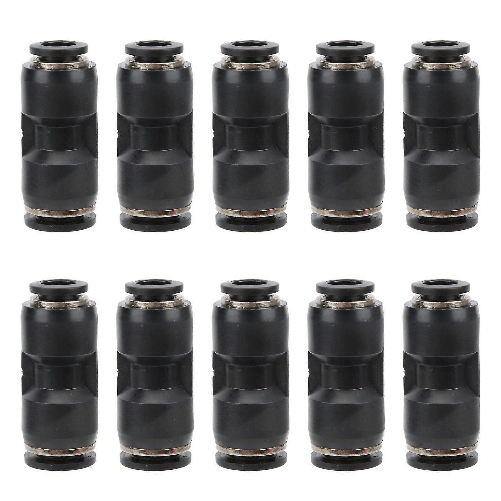 Hohe qualität 10 stücke PG/PU schwarz trachea quick-insert gerade-durch pneumatische