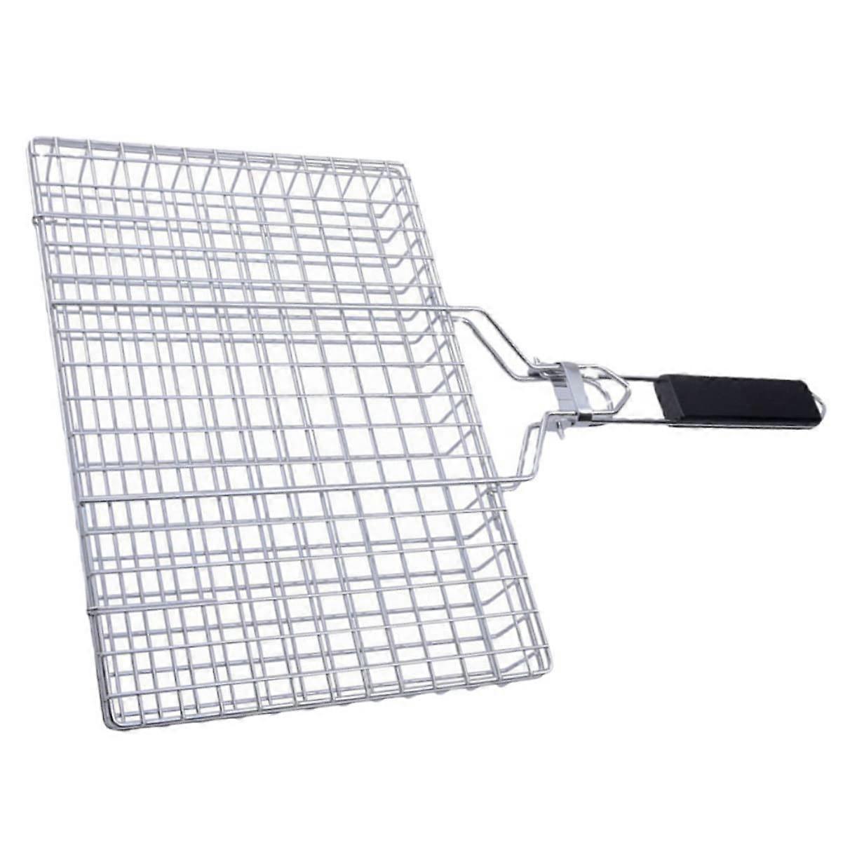 Barbecue Net Reusable Stainless Steel Grill Mesh Clamp for Fish, Salmon, and More - Portable Outdoor Cooking Tool