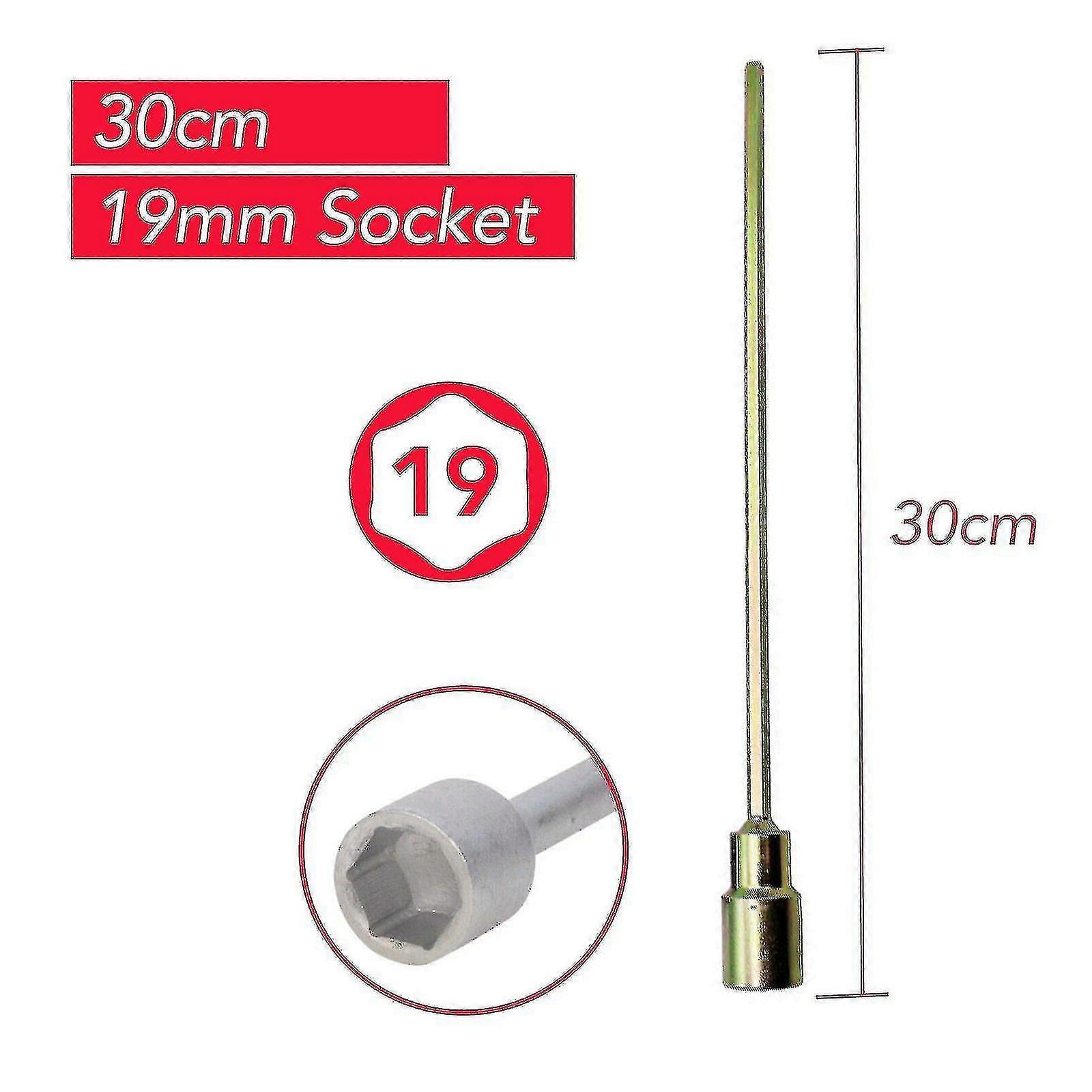 19mm Caravan Corner Steady Leg Winder Adapter for Drill, 30cm Extension Jack Socket