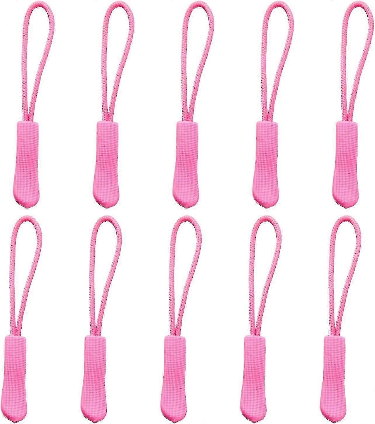 10Pcs Replacement Zipper Pulls in Orange and Pink Color, Ideal for Various Brands of Zippers, Cord Extender