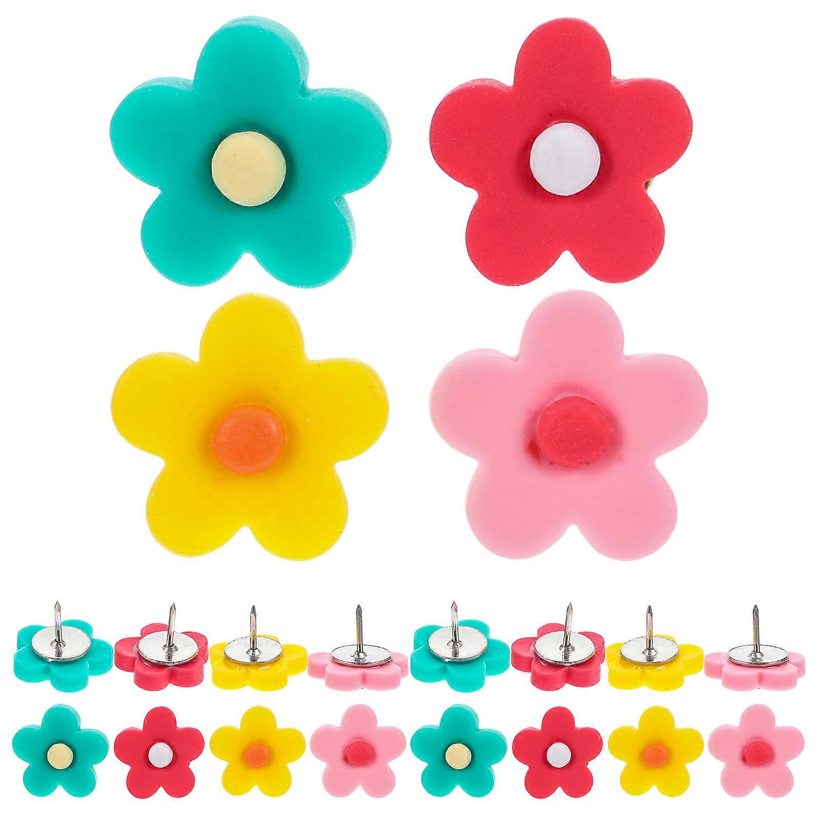 It seems like you're referring to a product listing for **"20pcs Decorative Flower Thumb Tacks / Push Pins for Cork Boards – Home, Office, School –