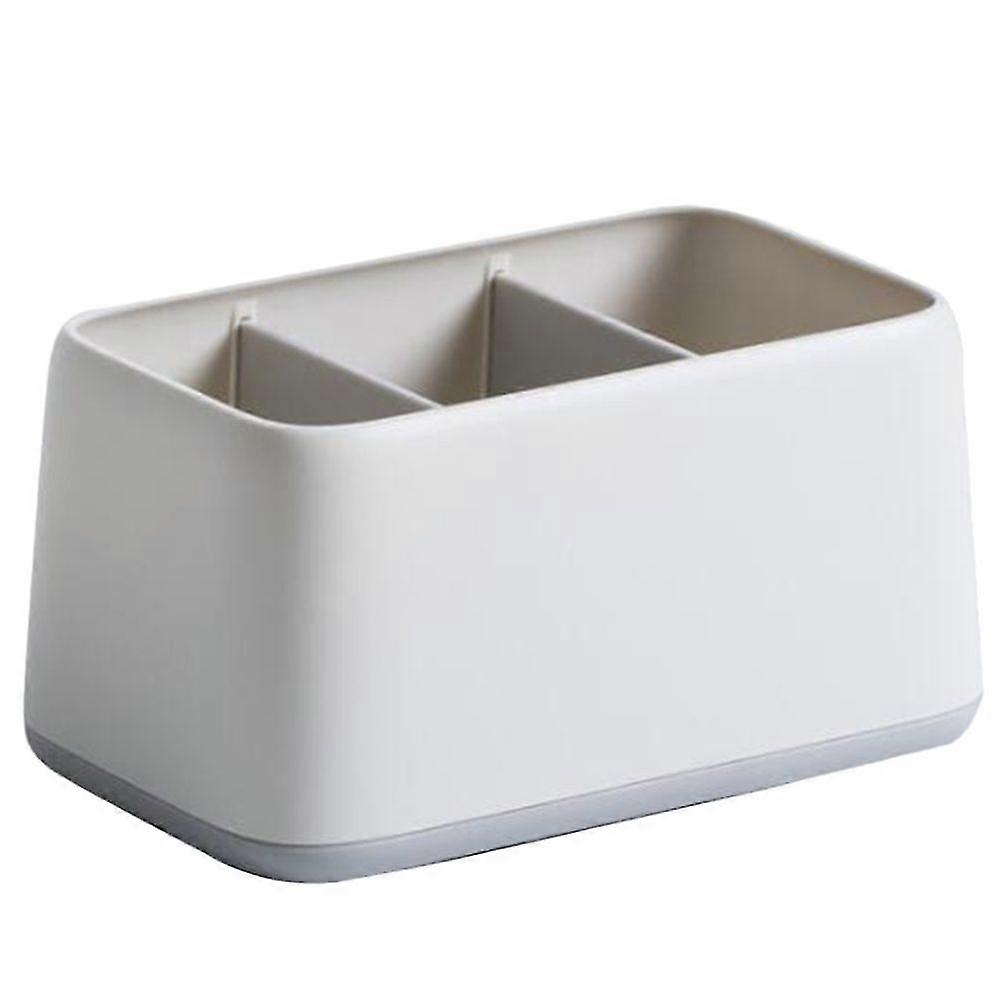 Multi-Grid Desktop Storage Box Organizer for Home (Grey White)