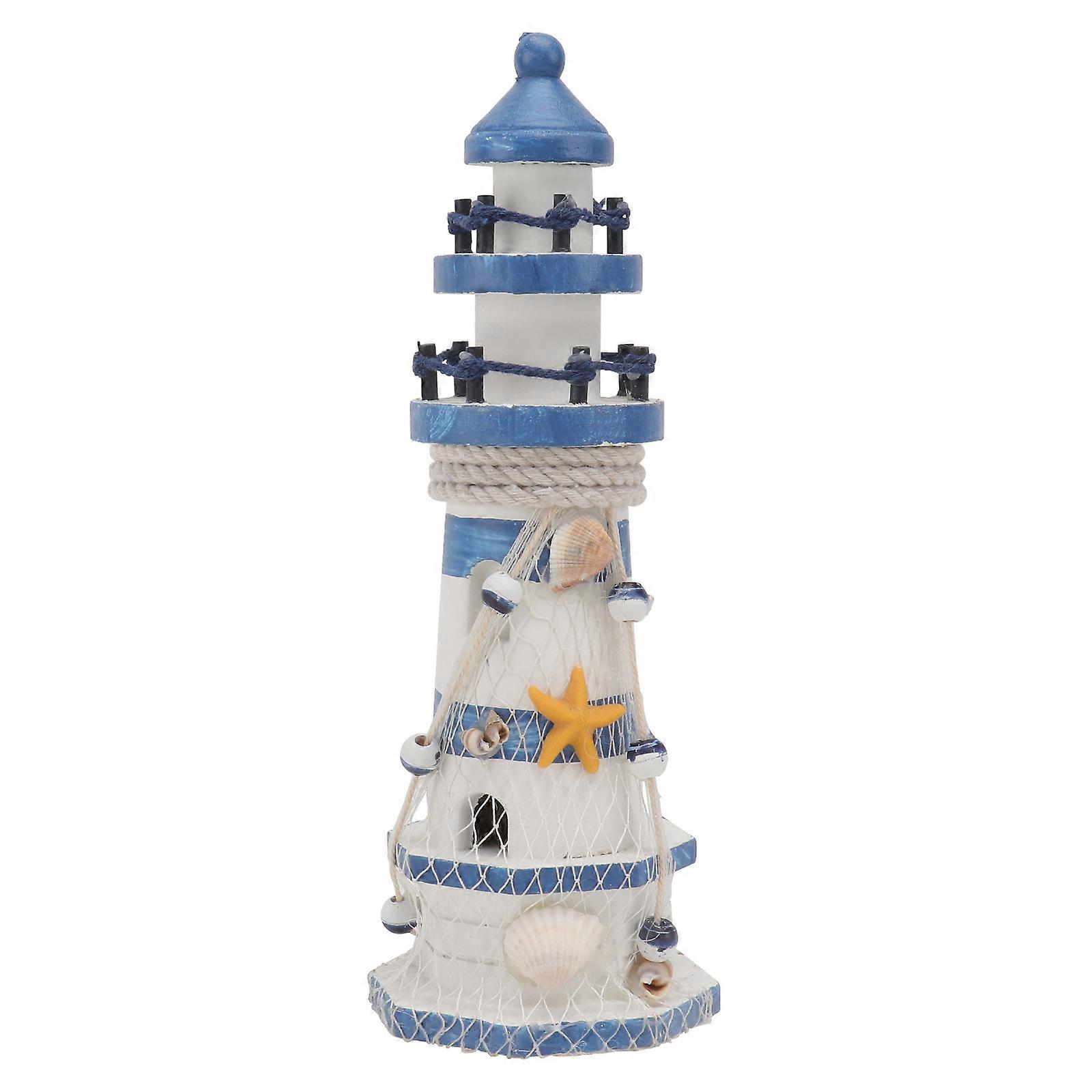 Rustic Mediterranean Lighthouse Model, Ideal for Nautical Fans