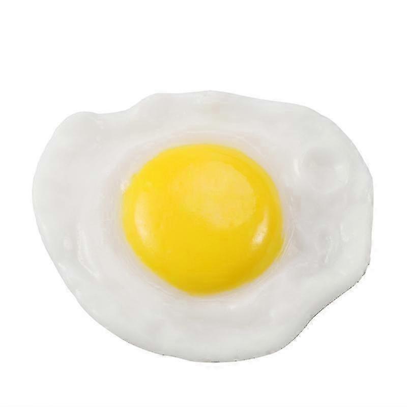 Stress Relief Food Simulation Toy for Kids and Adults - Fun Fried Egg Prank Play Toy (Large Poached Egg Style)