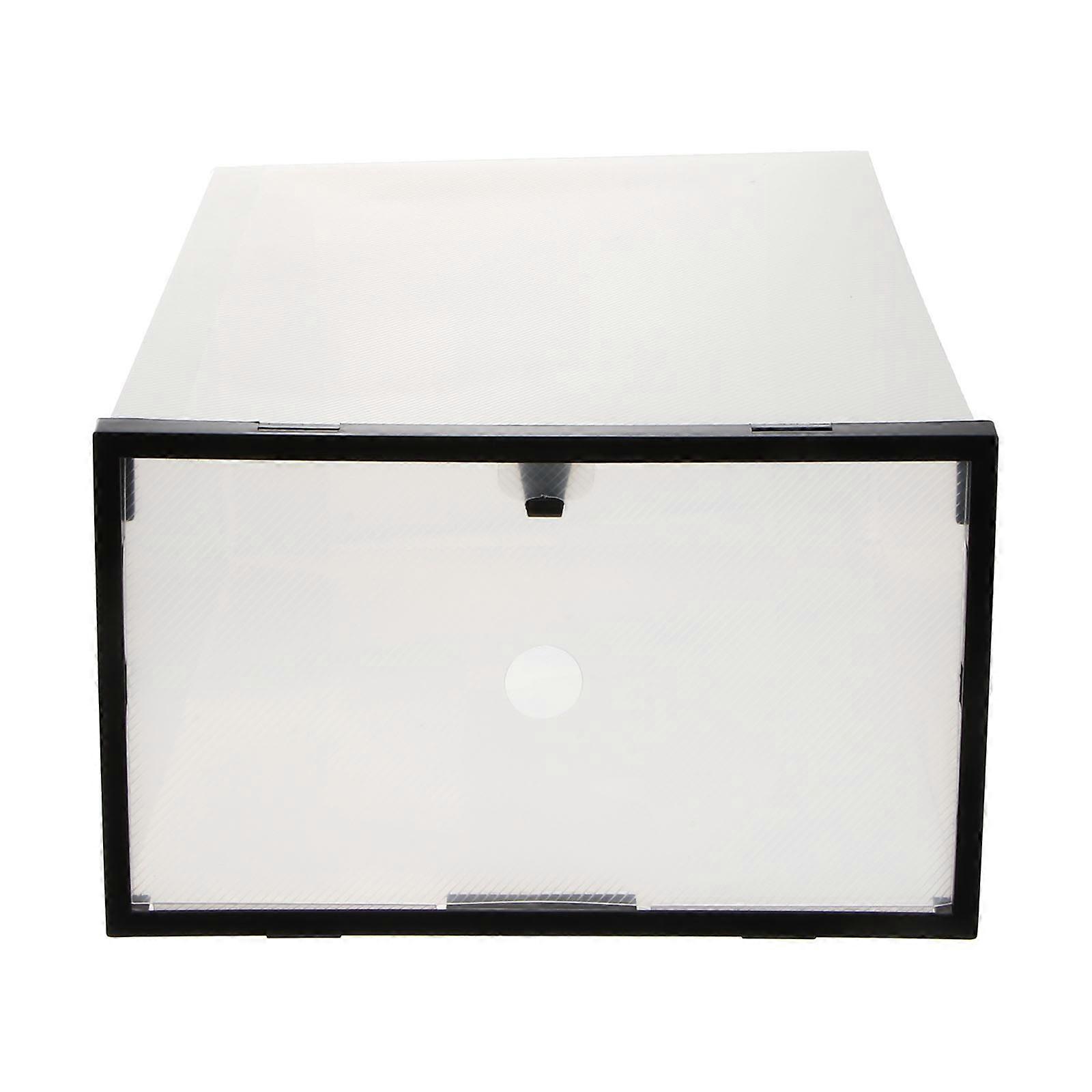 Shoe Storage Containers Rectangular Simple Design Plastic PP ABS Space-Saving 35x24cm Transparent Visibility 1Pcs