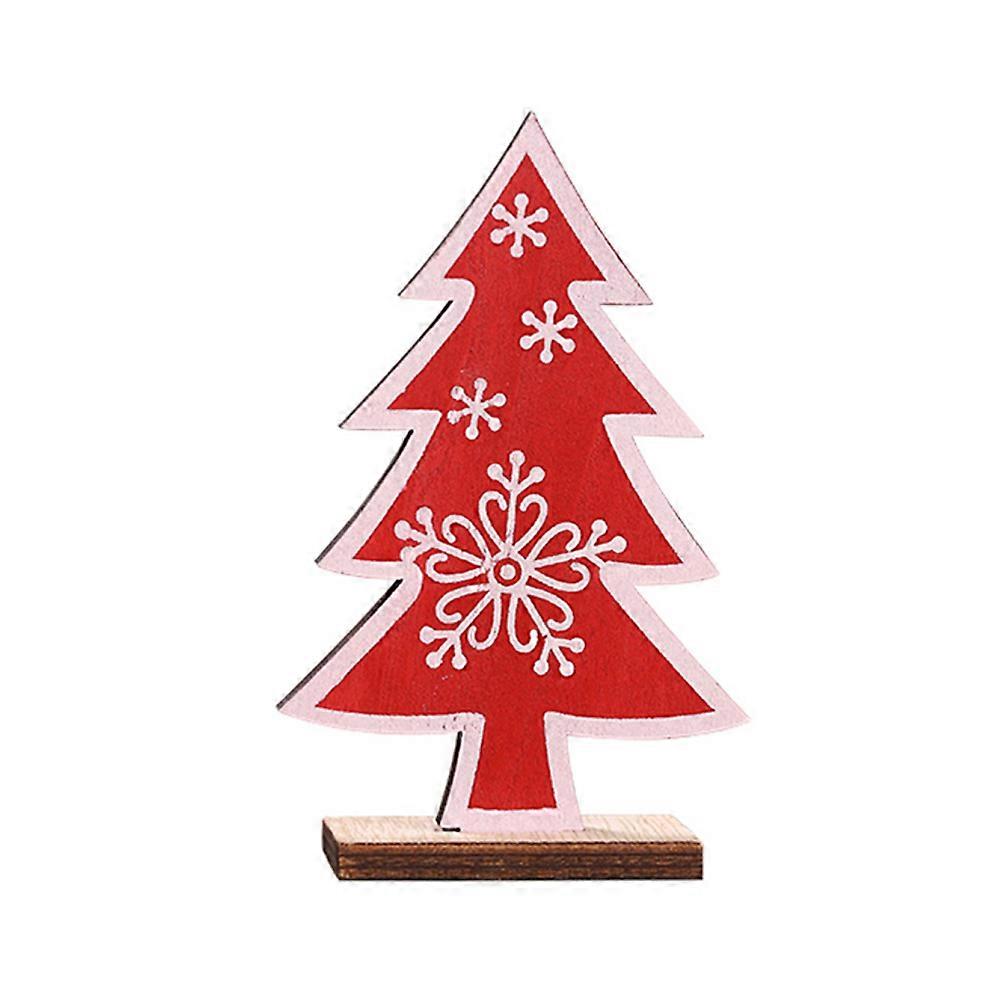 Tabletop Trees For Decorating Mini Christmas Tree Red Wood Desktop Decor 1Pack