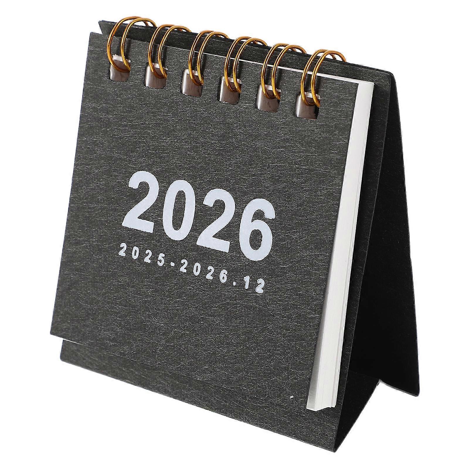 Time Management Small Standing Flip Weekly Calendar 2026 For Students Professionals Rectangular Shape Minimalist Design 1Pack