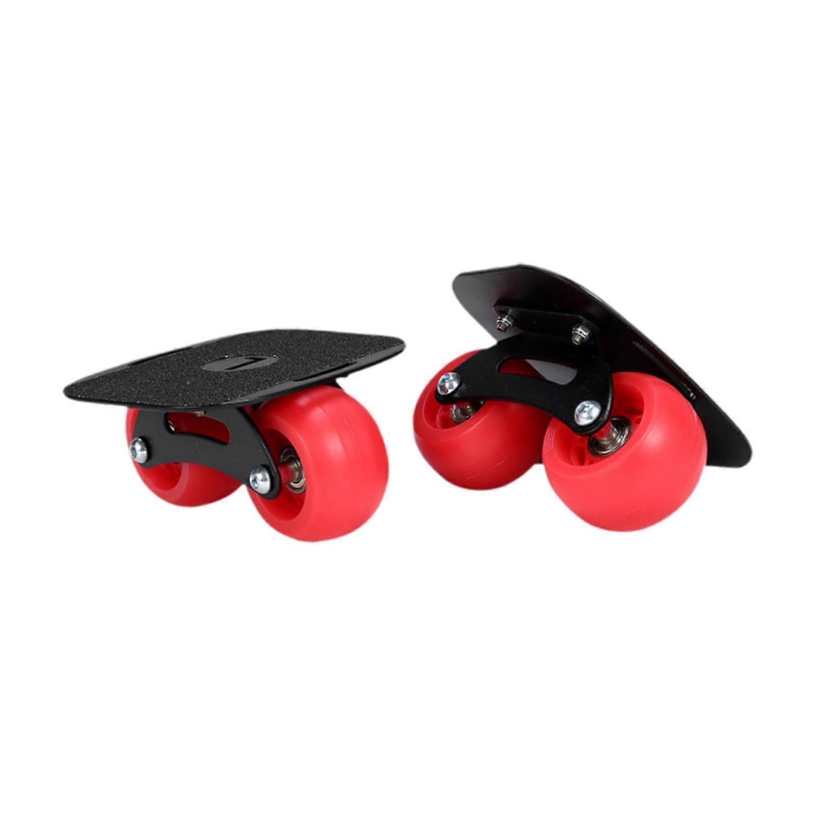 1 Pair of Split Skateboards with NonSlip Wheel Plate for Outdoor Sports Arc Red Wheel