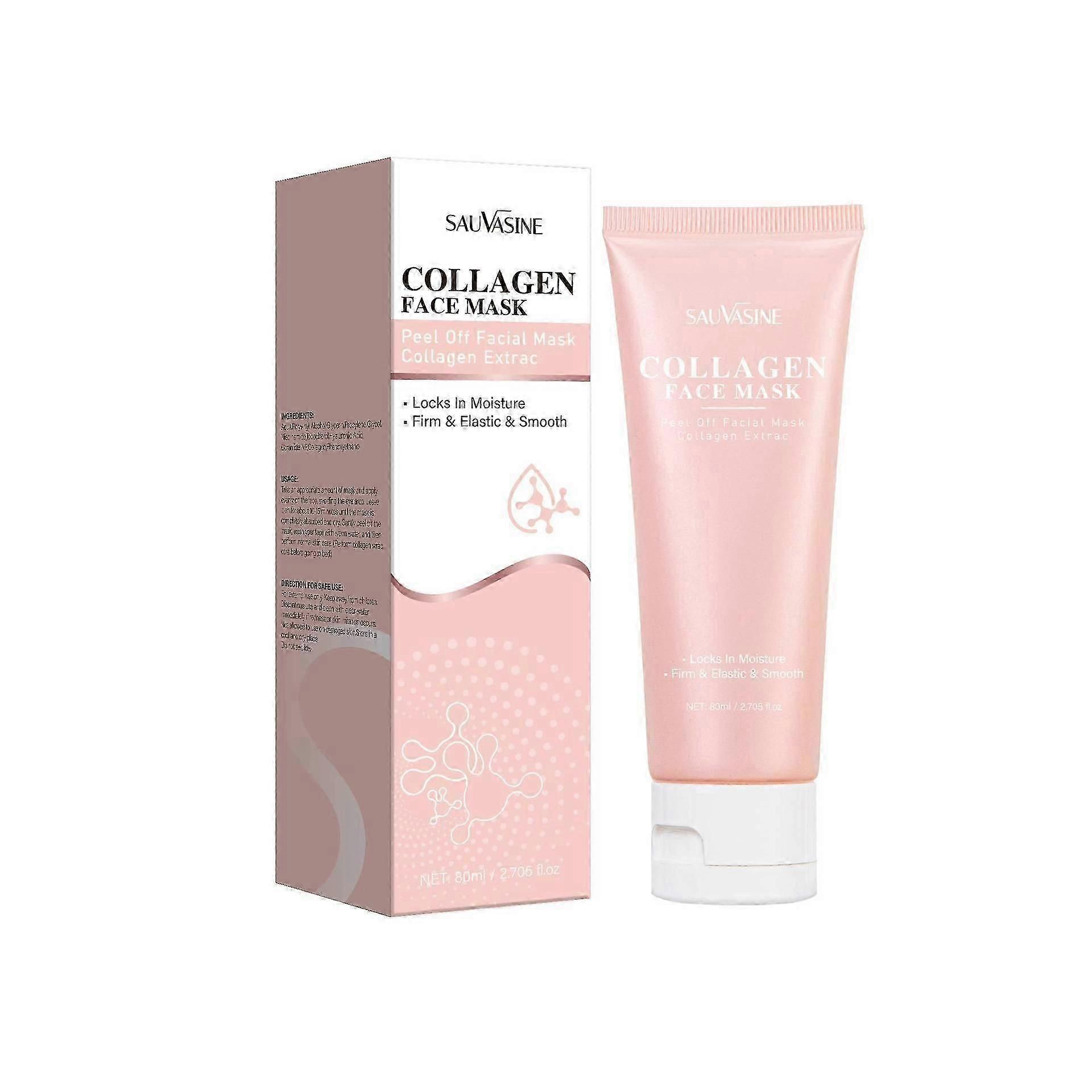 Collagen Wrapping Mask Peel Off Facial Mask - Deeply Hydrates & Firming Peel-Off Mask for Glowing Skin, Reduces Sagging & Wrinkle, Elasticity & Hydrat