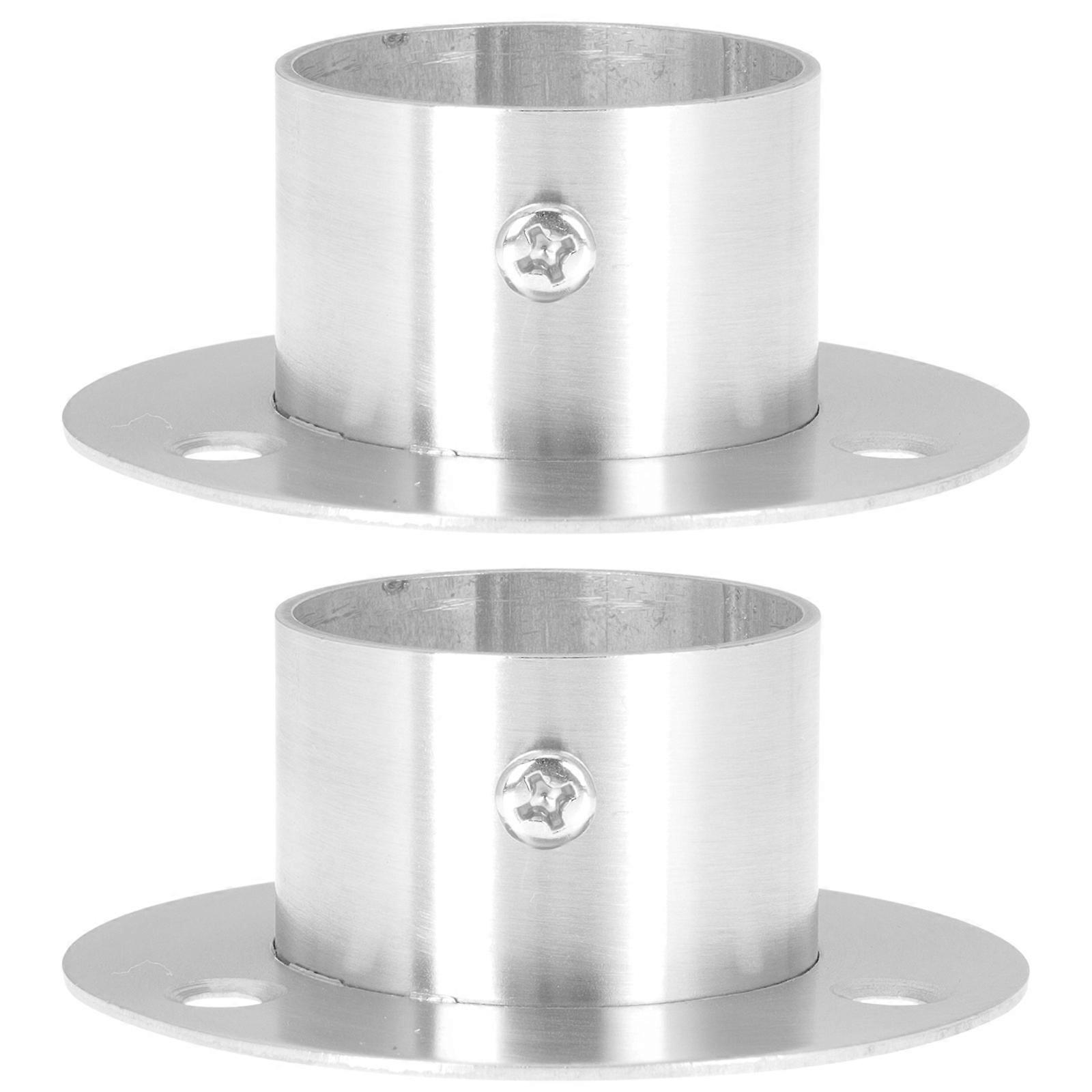 Railing Brackets for Handrail Metal Stair Railing Bracket Safety Enhancement Simple Design Homeowners Walls 7.5x7.5cm 2Set