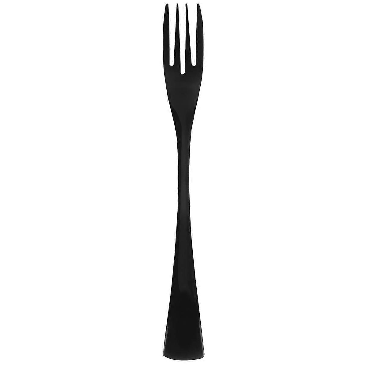 Serving Utensils Set Stainless Steel Fork Lightweight Easy to Clean Black For Daily Dining 1Set